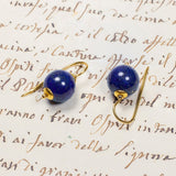 Orecchini vintage in oro 18K con lapislazzuli, anni '70 - Antichità Galliera
