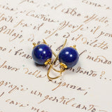 Orecchini vintage in oro 18K con lapislazzuli, anni '70 - Antichità Galliera
