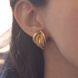 Orecchini vintage “Unoaerre” in oro 18K, anni '80/'90