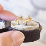 Orecchini in oro 18K con smeraldi, anni '40/'50