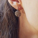 Boucles d'oreilles anciennes en or 18 carats avec diamants, début des années 1900