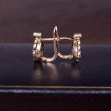 Orecchini antichi in oro 14K e rosette di diamante, primi del '900 - Antichità Galliera