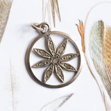 Ciondolo antico in oro 9K con diamanti, primi del '900