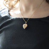 Pendentif photo ancien en or 9 carats avec rubis et saphir, début des années 1900