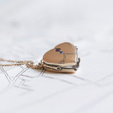 Pendentif photo ancien en or 9 carats avec rubis et saphir, début des années 1900