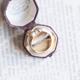 Anello vintage in oro 14K con rubino, anni '50/'60