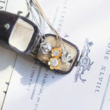 Collana punto luce in oro giallo 18K con diamante di taglio vecchia Europa da 0.48ct