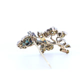 Broche Liberty en or 18 carats et argent avec rosaces de diamants