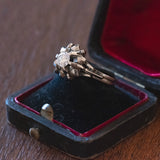 Solitario vintage in oro bianco 18K con diamante di taglio brillante (0.50ct ca.), anni '50