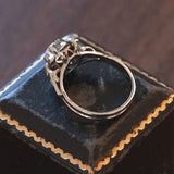 Solitario vintage in oro bianco 18K con diamante di taglio brillante (0.50ct ca.), anni '50