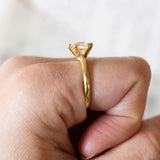 Solitaire in 18K gold with 1.67ct brilliant cut diamond