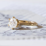 Solitaire in 18K gold with 1.67ct brilliant cut diamond
