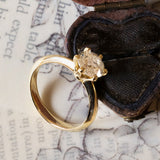 Solitaire in 18K gold with 1.67ct brilliant cut diamond