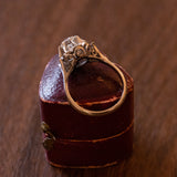 Solitario antico in oro bianco 18K con diamante da 0.95ct ca., anni '40