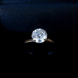 Solitario moderno in oro 14K con diamante da 1.50ct - Antichità Galliera