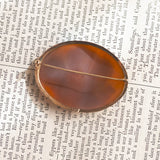 Spilla antica in oro 18K raffigurante Diana cacciatrice su cammeo, primi del '900