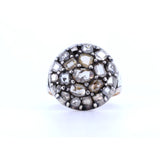 Bague en or 14 carats et argent avec diamants, début des années 1900