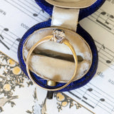 Toi et Moi vintage in oro 18K con zaffiro e diamante (0.35ct ca.), anni '50