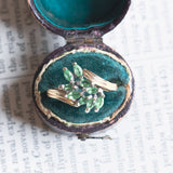 Anello vintage in oro 14K con tormaline, anni '70