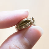 Ciondolo antico portafoto a cuore in oro 8K, anni '40