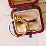 Veretta vintage in oro 18K con rubini e diamanti (0.12ctw ca.), anni '60/'70