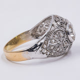 Bague Art Déco en or 18K avec diamants (le central 1ctw env.), années 1920