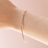 Braccialetto vintage in oro 14K con diamanti (0.12ctw ca.), anni ‘60/‘70