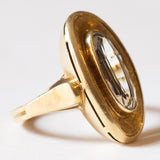 Anello vintage in oro 18K con acquamarina, anni ‘70