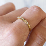 Bague vintage en or 18 carats avec diamants (0,09 ct environ), 1960