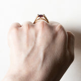 Anello vintage in oro 9K con tormaline viola, anni ‘70/‘80