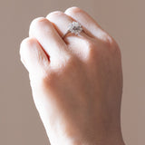 Anello vintage a margherita con diamanti (0.66ctw ca.), anni ‘60