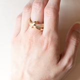 Anello vintage in oro 18K con diamanti (0.56ctw ca.), anni ‘70