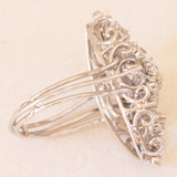 Anello vintage in oro bianco 18K con diamanti (1.75ctw ca.), anni ‘50/‘60
