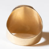 Anello vintage da uomo in oro 14K con onice, anni ‘60