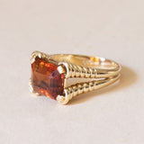 Vintage cocktail ring in 14K gold with citrine quartz, 1960s