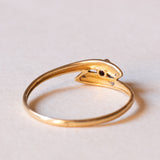 Anello vintage in oro 18K con rubino, anni ‘50