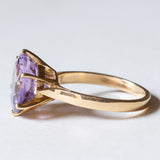 🔮 Anello vintage da cocktail in oro 18K con ametista (4.60ct ca.), anni ‘60