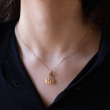 Coppia di ciondoli vintage a forma di asce bipenne in oro 14K, anni ‘80