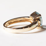Anello vintage in oro 9K con topazio azzurro, anni ‘60