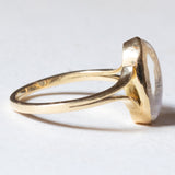 Anello vintage in oro 18K con pietra di luna, anni ‘60