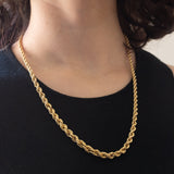 Vintage torchon necklace in 8K gold, 1970s