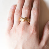 Anello vintage in oro 18K con diamanti (0.56ctw ca.), anni ‘70