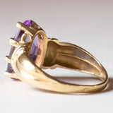Anello vintage in oro 18K con ametista, anni ‘60