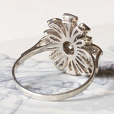 Anello vintage in oro bianco 18K con diamanti (0.70ctw ca.), anni ‘60