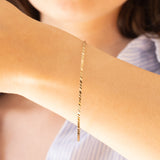 Braccialetto rigido vintage in oro 8K, anni ‘60/‘70