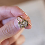 Orecchini punto luce antichi in oro 18K con diamanti (1.07ctw ca.), primi del ‘900