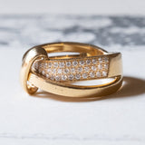 Anello vintage in oro 18K con diamanti (0.56ctw ca.), anni ‘70
