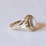 Vintage 14K gold quartz ring, 1950s