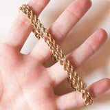 Collana torchon vintage in oro 9K, anni ‘60/‘70