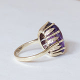 Vintage 8K Gold Amethyst Cocktail Ring, 1960s